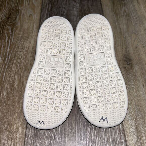 Puma Infant Youth Size 9C Classic White Silver Leather 381499-01 Sneaker Shoes - Picture 11 of 11